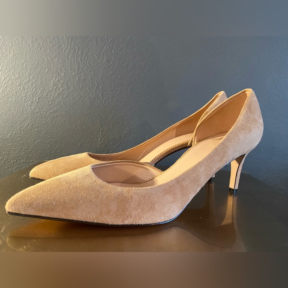 J CREW Colette Nude Suede Pump Heels Shoe 9 NWT